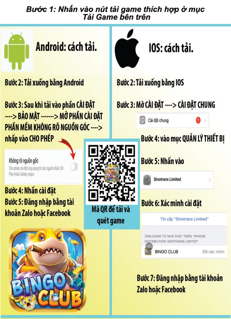 Tải game bắn cá Bingo Club cho iOS và Android