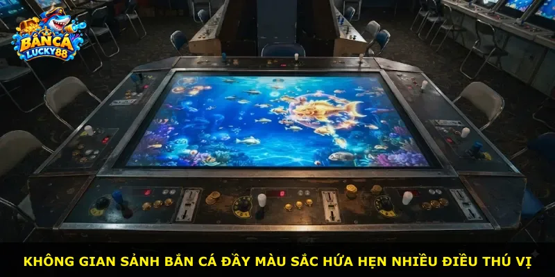 Không gian sảnh bắn cá đầy màu sắc hứa hẹn nhiều điều thú vị