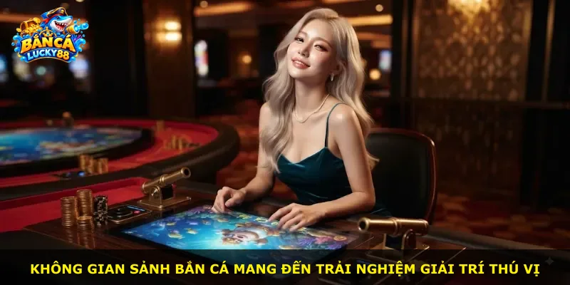 Không gian sảnh bắn cá mang đến trải nghiệm giải trí thú vị