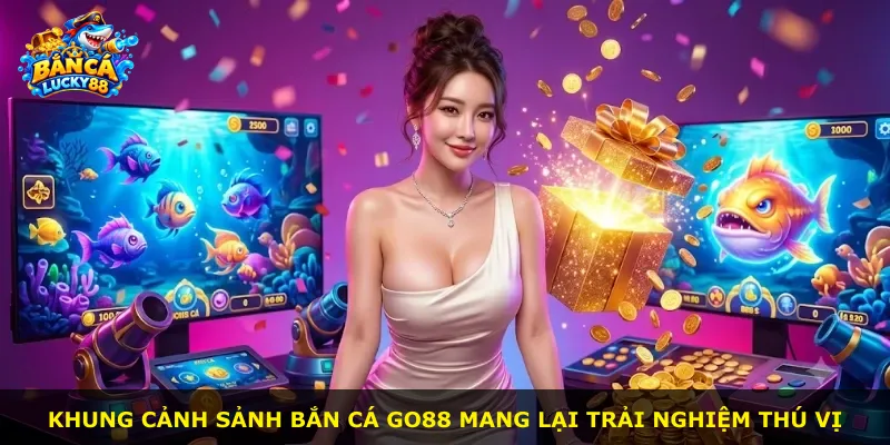 Khung cảnh sảnh bắn cá Go88 mang lại trải nghiệm thú vị
