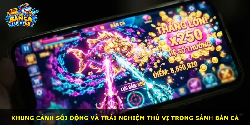 Khung cảnh sôi động và trải nghiệm thú vị trong sảnh bắn cá